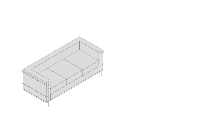 Le Corbusier: sofá de 3 assentos / 3 seat couch