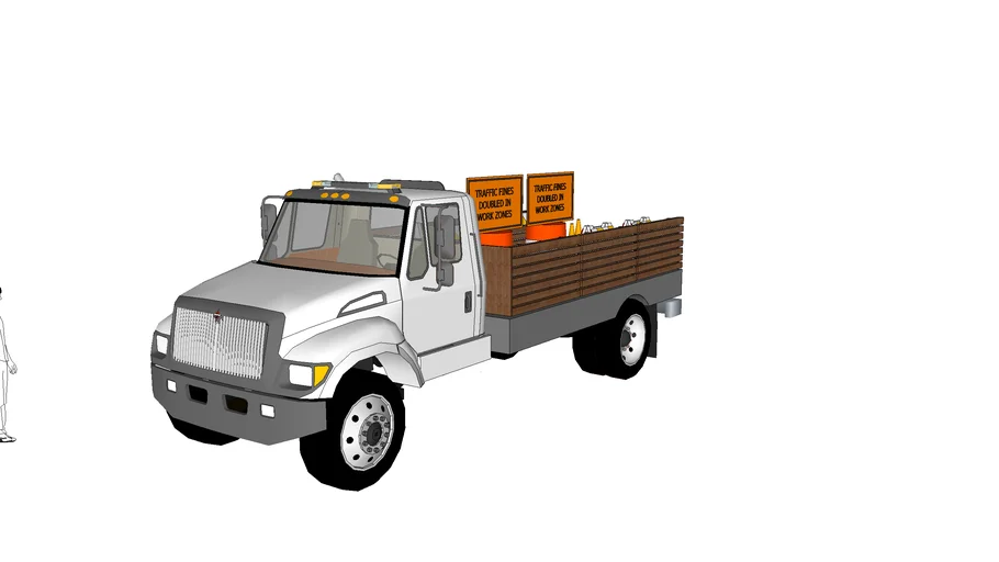 International Construction Roadblock Truck
