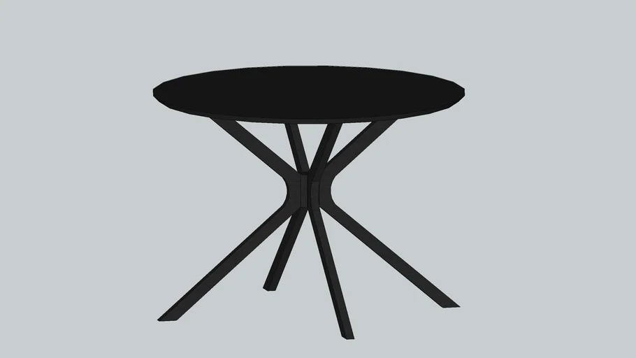 Black round table