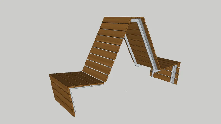 angular wooden bench 03