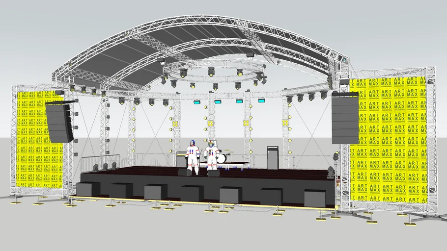 13.75 ground support stage | 3D Warehouse
