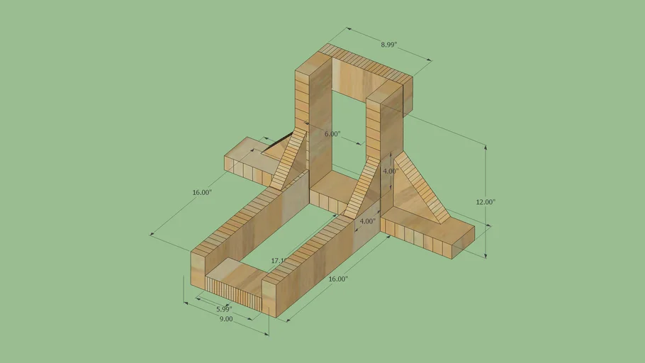 2x4 Motorcycle wheel chock
