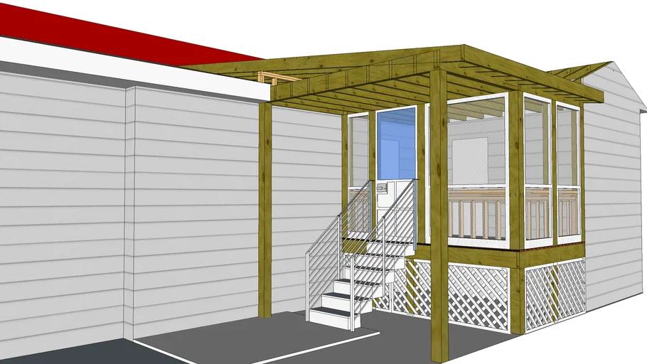 Shed Roof Screened in Porch