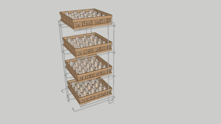 Cup Rack Trolley | 3D Warehouse
