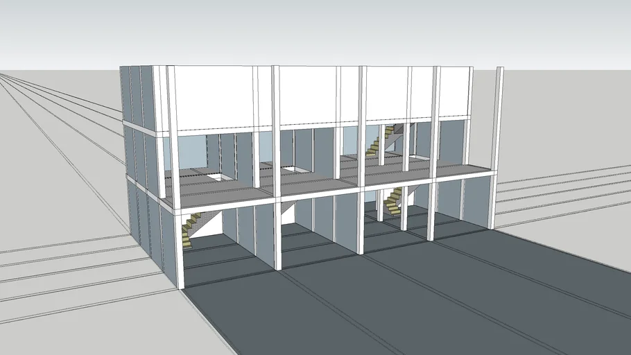 Ruko 3 Lantai | 3D Warehouse