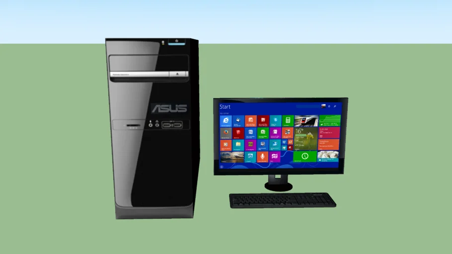 Windows 8.1 Desktop Computer | 3D Warehouse