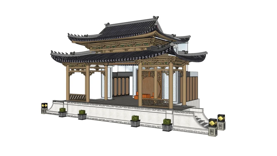 Chinese style  stage戏台 www.1skp.com