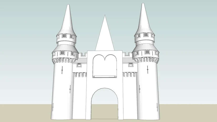 Disney Cinderella Castle Headboard blueprint (in progress)