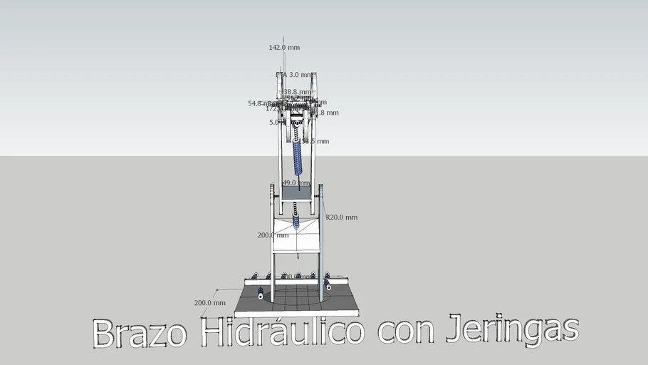 Brazo Hidraulico con Jeringas-sketChUp-organizaciones
