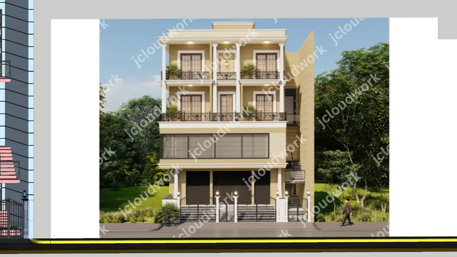 Classical  House Design  Elevation  Ground + 3  JCS  7891562024