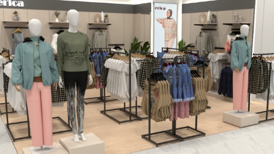 BOUTIQUE CLOTHES DISPLAY RACK