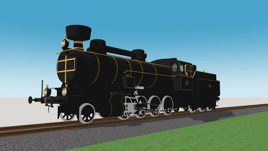 Steam locomotive ČSD class 434.0 (1905; kkStB 170) | 3D Warehouse