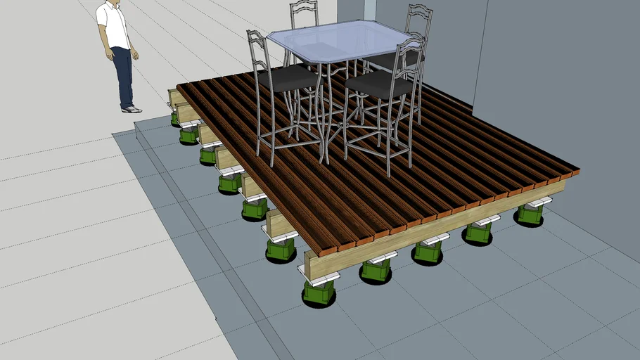 terrasse bois sur  plot