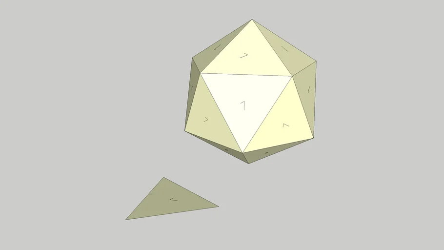 柏拉圖20面體(icosahedron)