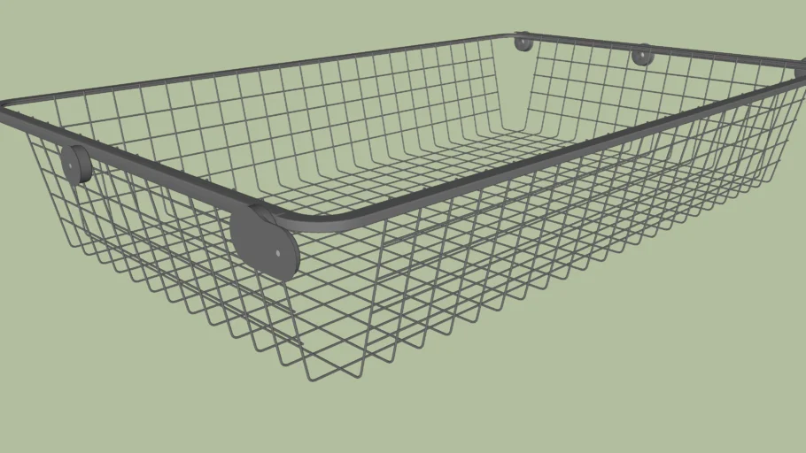 KOMPLEMENT pull-out wire basket 93x57.4x16 cm in grey