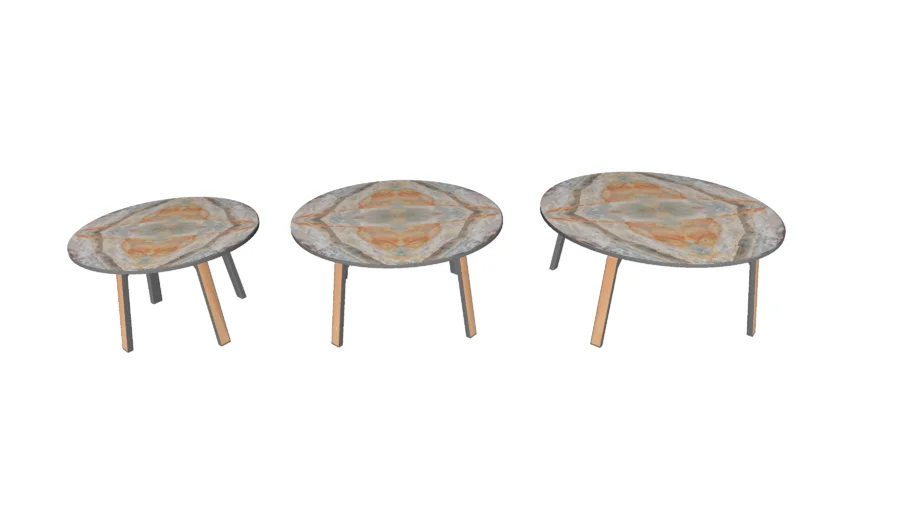 Mesa de Jantar Argo Redonda (Natural Aqua)