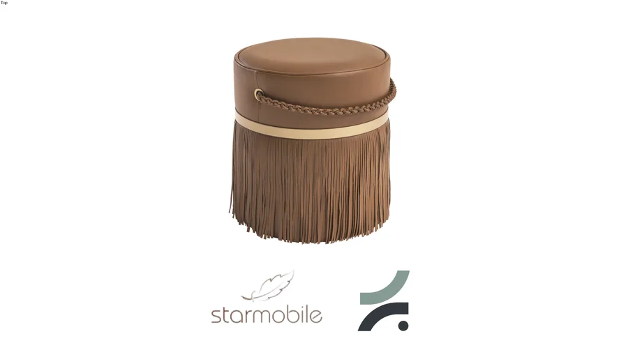 Puff Serena Couro - Star Mobile