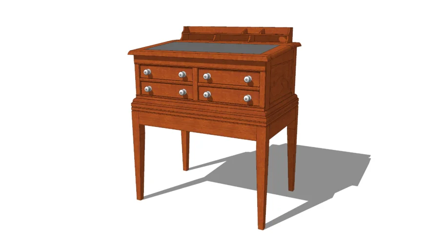 Country Store Desk - Spool Cabinet