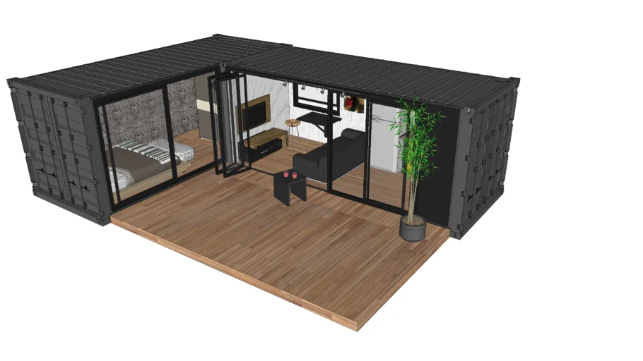L-Shape Container House