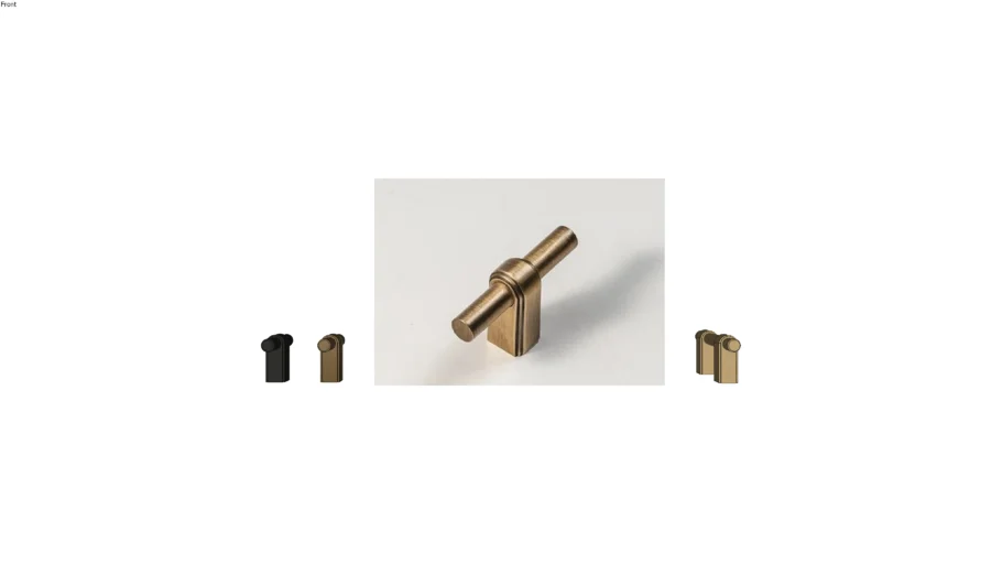 Antique Bronze T Bar Solid Brass Cabinet Handle and Knob Drawer Knobs T Bar