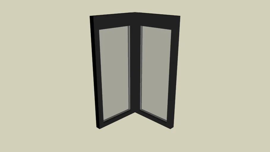tall black window transparent (corner) | 3D Warehouse