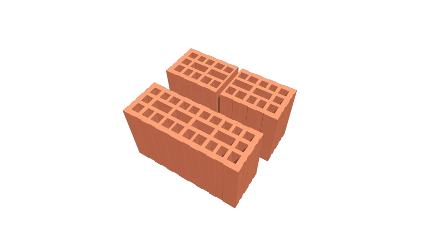 LADRILLO HUECO PORTANTE 12X19X33cm