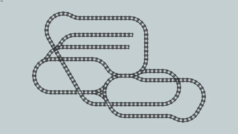 Lego Duplo train track layout
