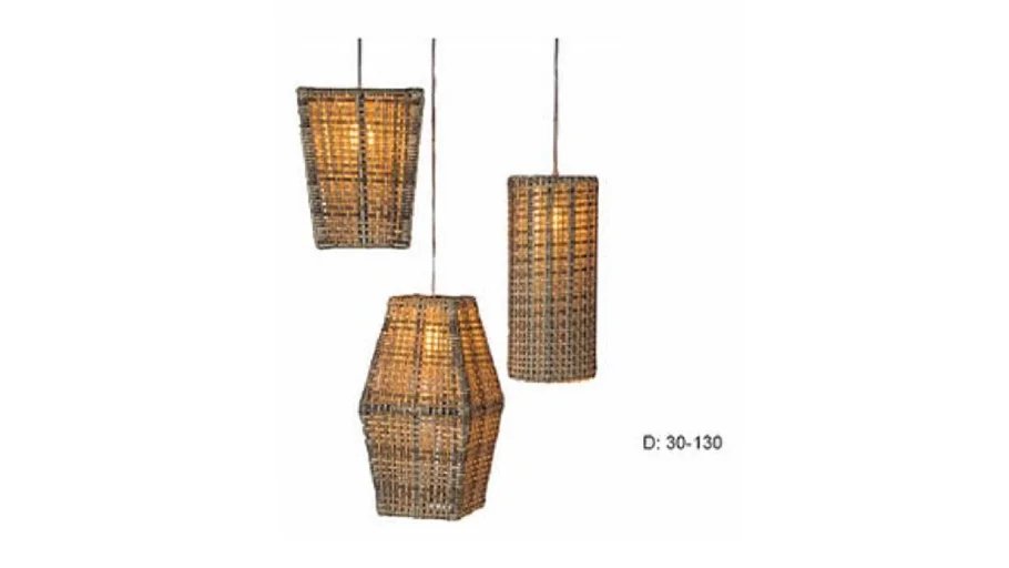 luminarias pendentes rattan