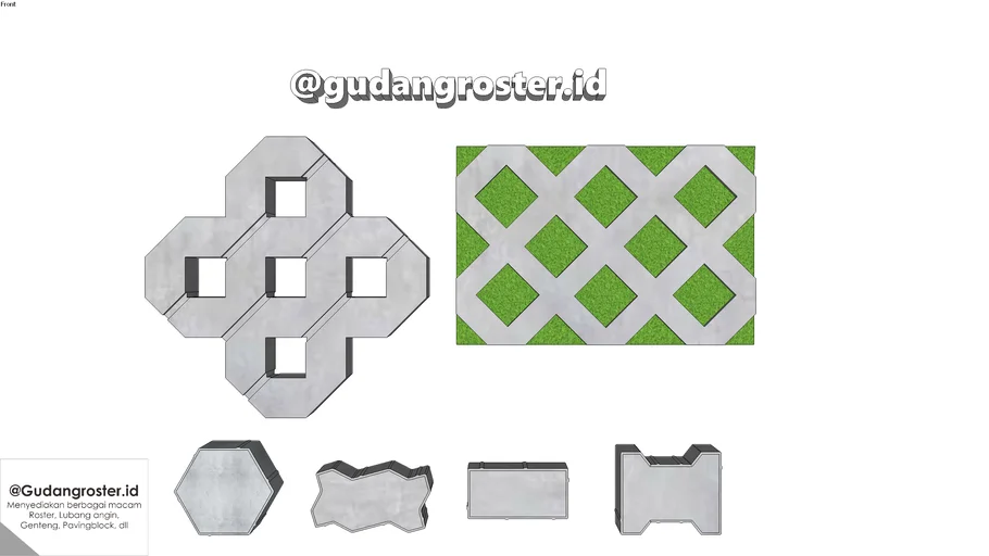 Paving Block Grass , WA: +62 895-3289-00966 @gudangroster.id
