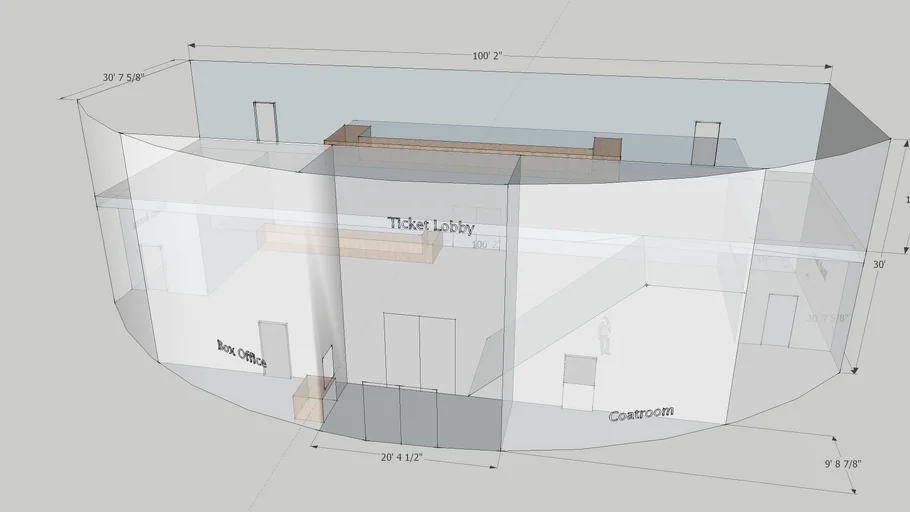 Two tier theatre lobby