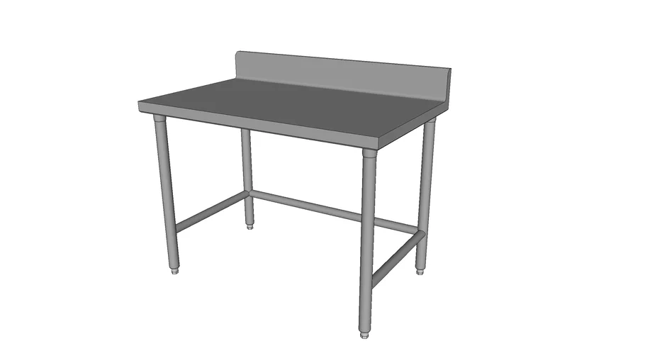Worktable w/Back-Splash & Cross-Bracing [WT1-30-XB-48]