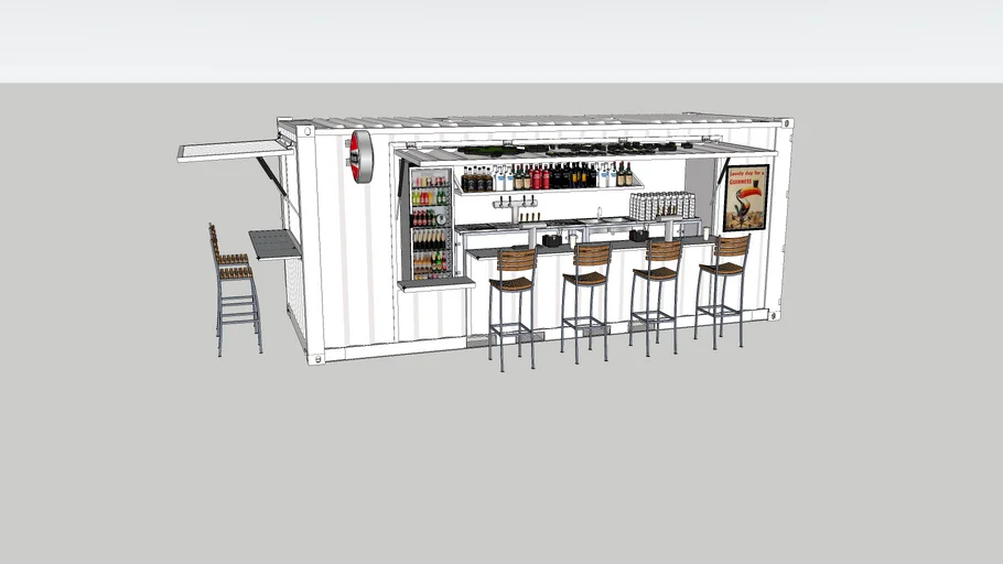 Shipping Container Bar | 3D Warehouse