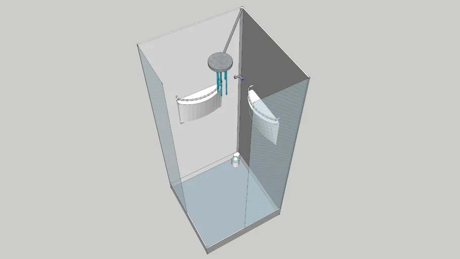 Cabine de douche 90x90 ouverture en angle