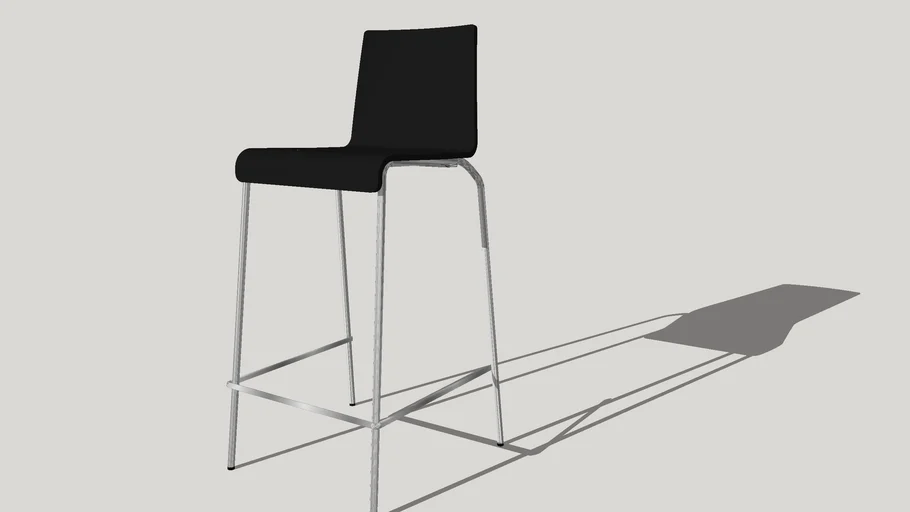 Design black snack stool - KWATRO MINI design barstool