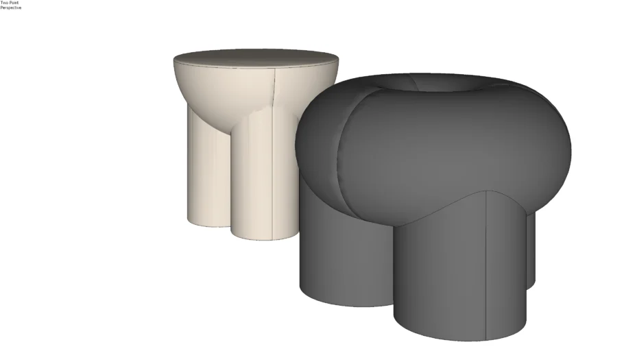Ollie Pouf and Douglas Pouf by Secolo