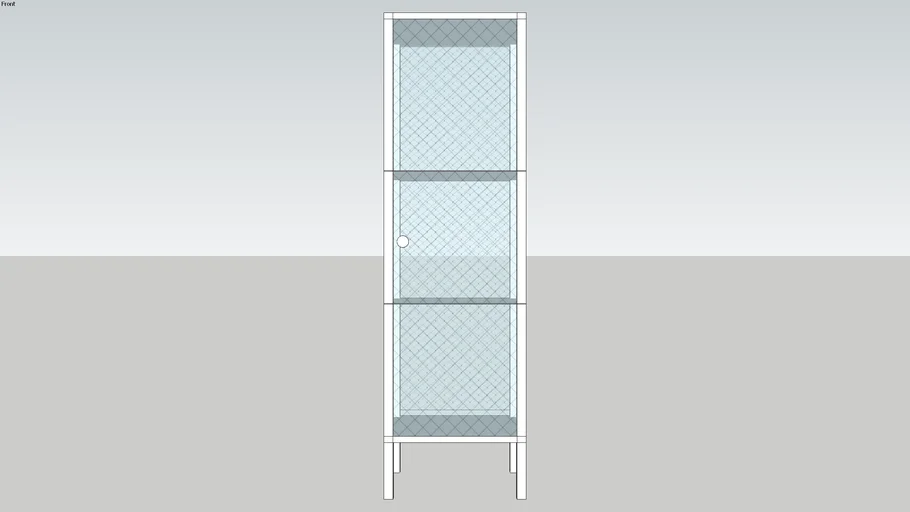 Baggebo cabinet wit glass door