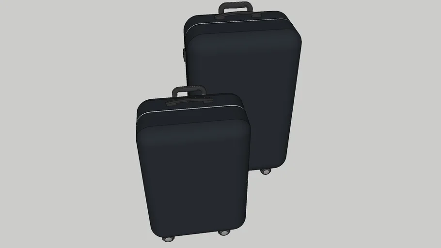 black leather suitcases