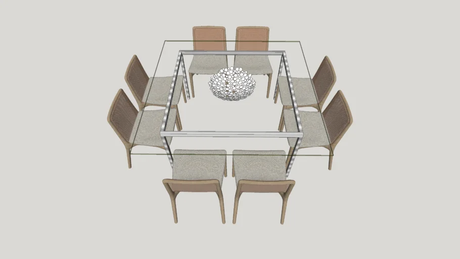 MESA QUADRADA 8 LUGARES