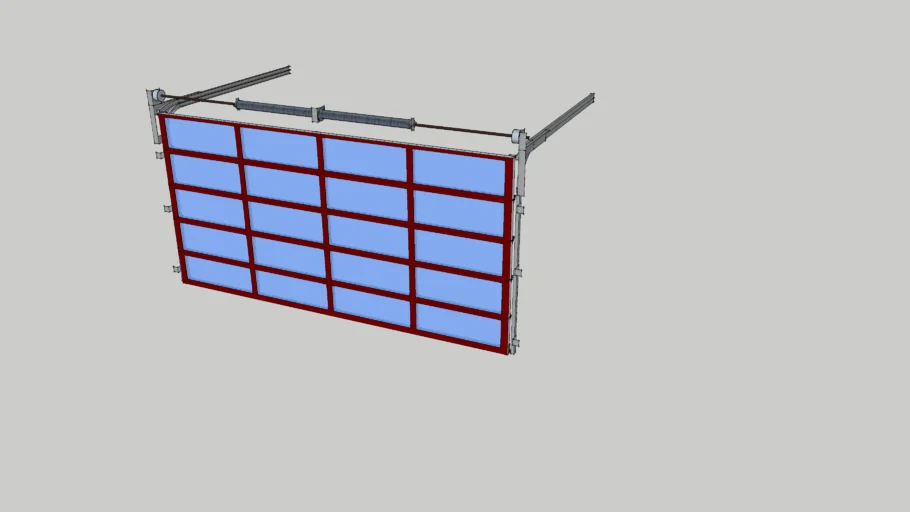16' X 8' Glass Garage Door - Low Clearance