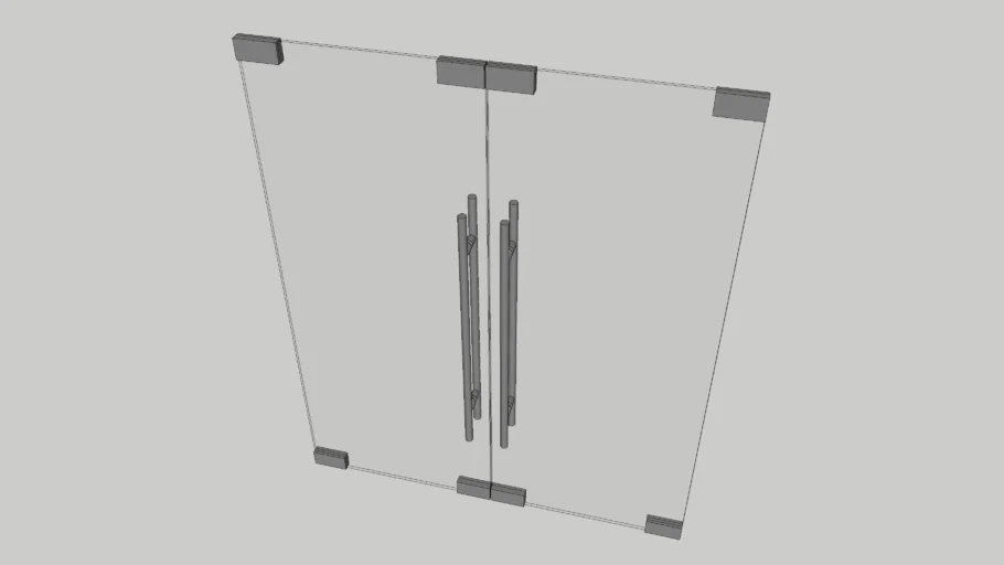 Double Leaf Glass Door 1700 x 2100