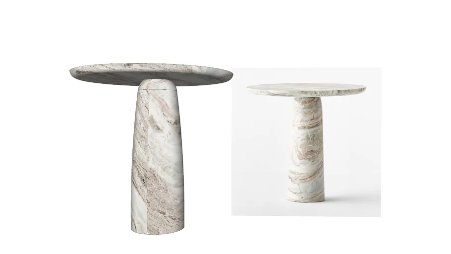 BABYLON TORRENTO GREY MARBLE BISTRO TABLE CB2