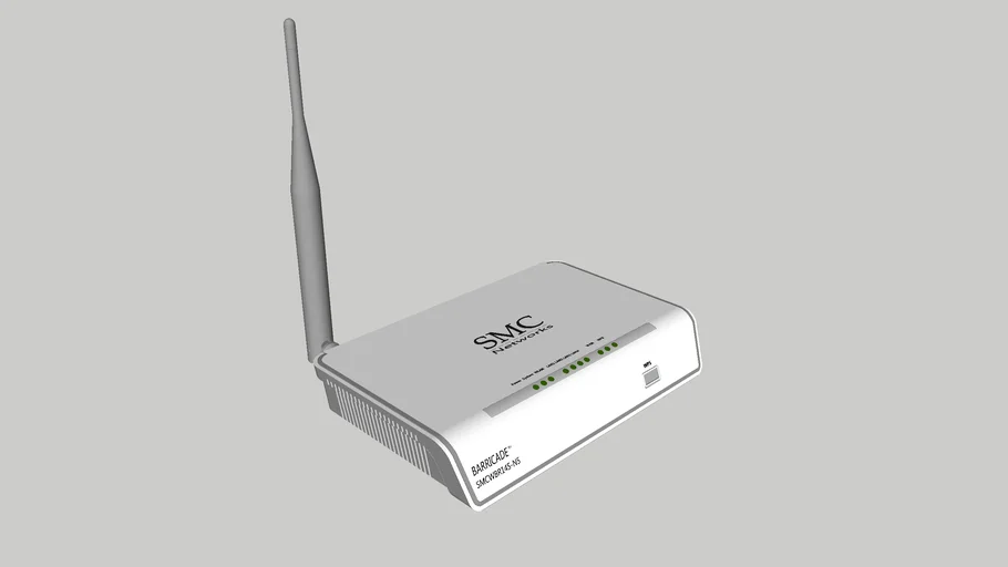 Роутер. ROUTER 150 Mbps . BARRICADE N SMCWBR14S-N5. | 3D Warehouse
