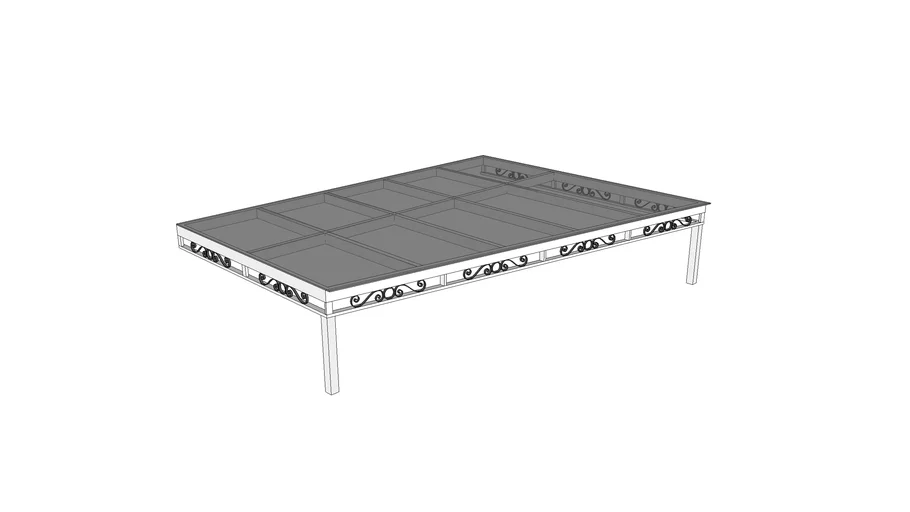 mái kính cường lực + sắt nghệ thuật