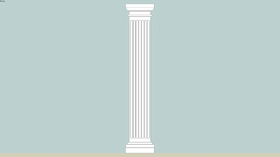 Tuscan column straight fluted