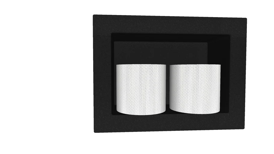 Nicho para papel higienico - Preto Flake