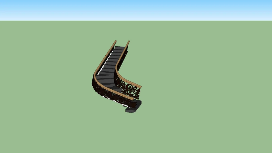 Tangga lengkung batik