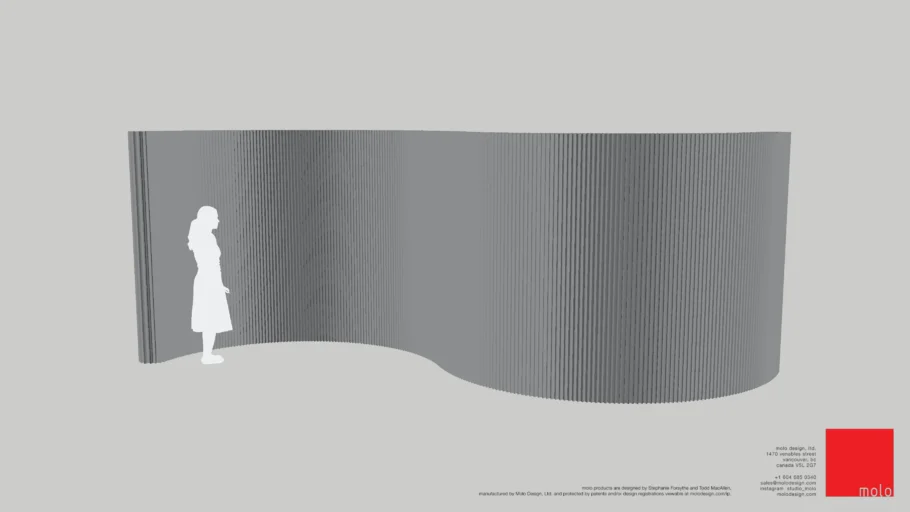 molo · softwall ·  8 ft tall x 13.3 in wide x 15 ft long (244 x 34 x 450 cm)