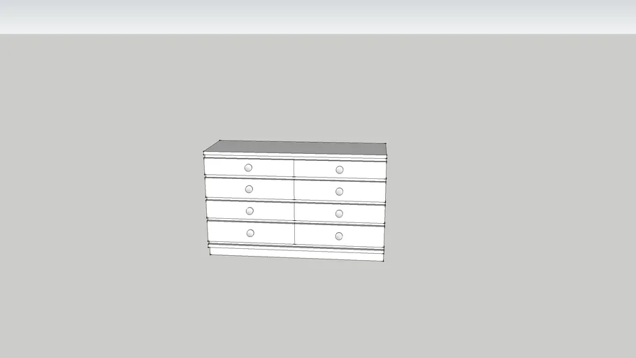 Plain white dresser