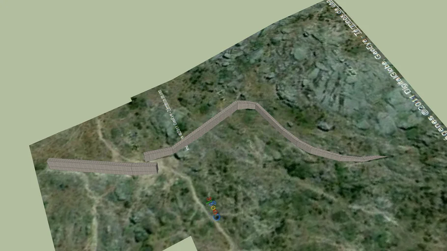 trazado de la muralla del castro de ulaca