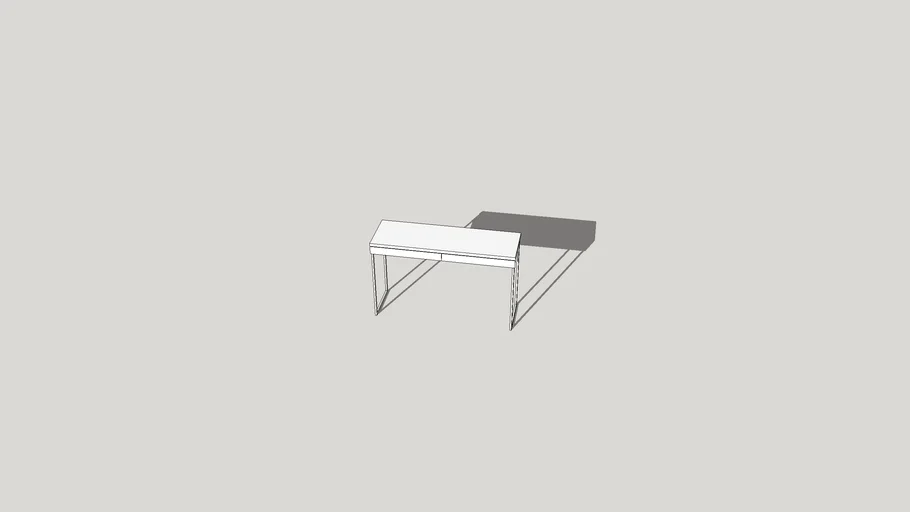IKEA BESTÅ BURS Desk, high gloss white